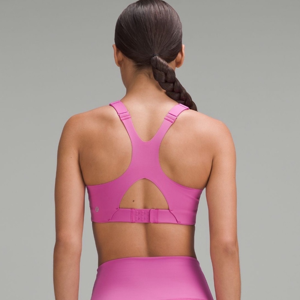 Lululemon Ultralu Square Neck Workout Bra D/DD Pow Pink Size 12 NWT - Picture 2 of 10